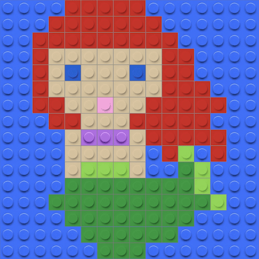Mosa&iuml;que briques LEGO La petite sir&egrave;ne - Disney